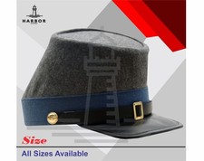 CSA Confederate Kepi - US Civil War Grey with Sky Blue Band, All Sizes