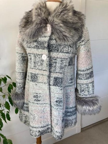 Manteau femme tweed chiné