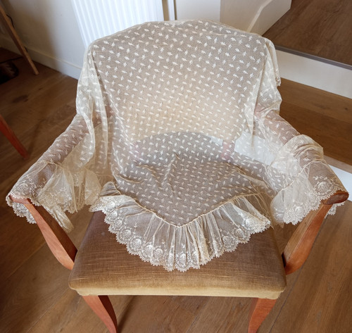 Dentelle ancienne châle en - ancienne,,