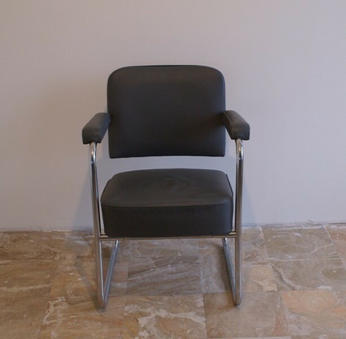 Fauteuil bureau vintage gris - fauteuil, gris 