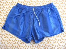 Short Polyamide Vintage Bleu Made in France 80'S Football Nylon Homme - L