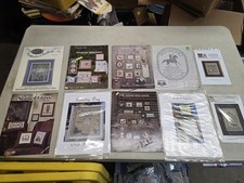 10 Cross Stitch Leaflet Pattern Charts Lot  Virginia Country Stained Glass