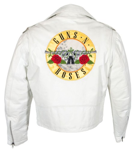 Veste cuir blanc guns - blanc, n