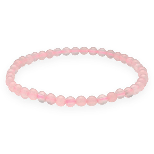 Quartz rose bracelet - rose, perles