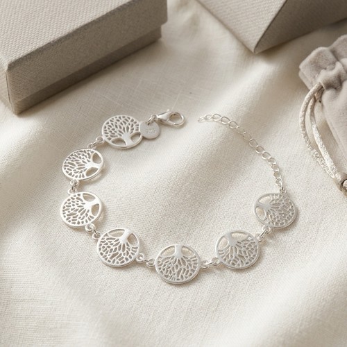 Bracelet arbre vie argent - bracelet,