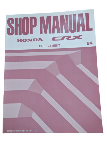 Manuel atelier honda crx - manuel,