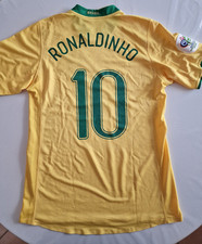 Maillot Nike Brazil Match Worn 10 Ronaldinho Coupe Du Monde Allemagne 2006 COA M