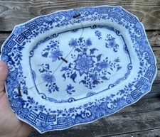 Plat Blanc et Bleu Époque