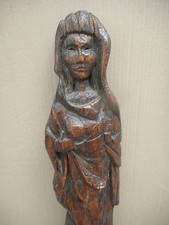 STUNNING OLD 19TH CENTURY STATUE/THE VIRGIN/WOOD OAK/CHURCH RELIGION/H. 60 cm
