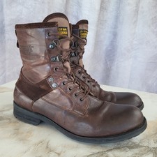 G-Star Raw ORIGINALS 8 Inch Leather/Suede Lace Boots Brown Size 10