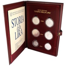 Silver Lire FDC - Italy 1998/1999/2000 - History of the Lira 3 diptychs (6 pcs.)