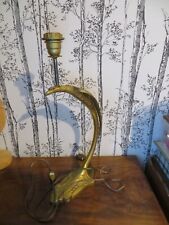 Bronze Lamp Animal Decor Signed Charles Ranc Art Deco 1930 with Muller Tulip