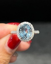 Bague diamant aigue-marine