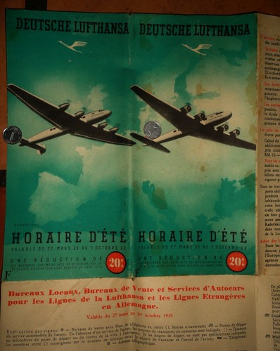 Ancien dépliant lufthansa - dépliant,