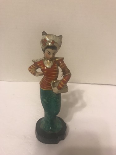 Art deco ceramic asian - art, lady