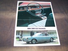 Top Rarity Stunning Brochure BMW 2000 CS Automatic from 1967!!!