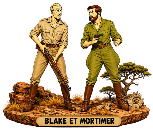 Silhouette blake mortimer - et,
