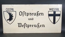 Antique Large East Prussian Wall Panel And West Flag Approx 100 X 49 CM