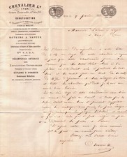 LYON - LETTER KNIGHT LT, CONSTRUCTION STEAM ENGINES LOCOMOBILES - 1868