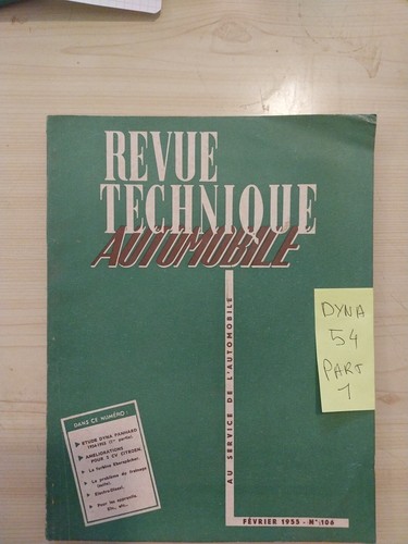 Revue technique panhard - revue, dyna