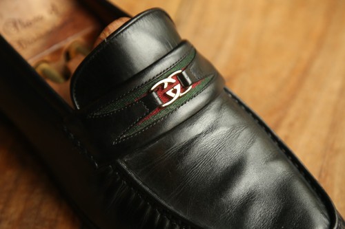Mocassins gucci cuir noir - mocassins,