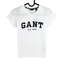 Gant Filles Blanc Logo Col Rond T-Shirt Taille 11-12 Ans 146/152 CM