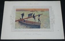 CHROMO 1910 AU BON MARCHE BOUCICAUT PARIS ILLUSTRATOR BOURGAIN MARINE TANGON