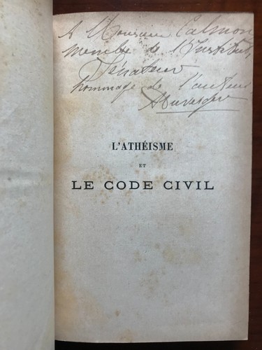 Athéisme code civil - l'athéisme, et