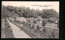 Old postcard Villeneuve-le-Roi, property mascaux, the vegetable garden 