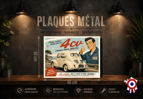 Plaque métal vintage - , renault
