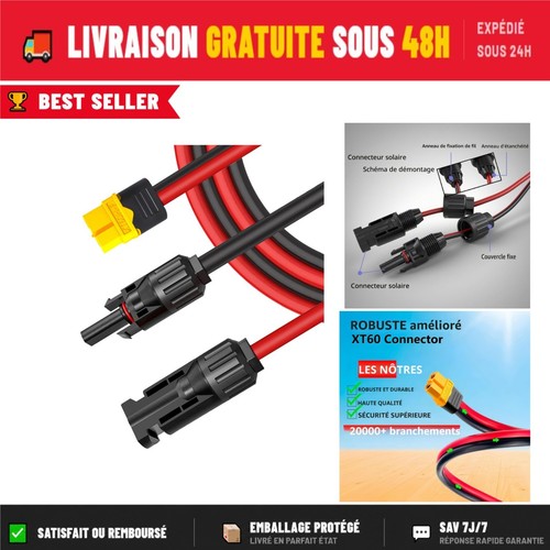 Câble solaire xt60 - câble,