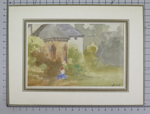 Tableau ancienne vue église - vue,