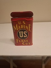 U.S. Marine flake cut "novelty tribute" EMPTY cigarette, pipe tobacco tin,