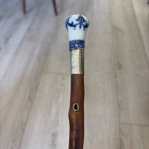 Canne ancienne xixe bois - canne,
