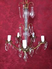5 Light Tassel Chandelier 20th Century Electrified Good Condition!