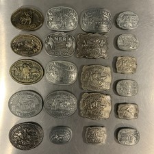 Vintage HESSTON NATIONAL FINALS RODEO NFR BELT BUCKLE LOT X21