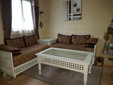 Salon marocain blanc bon