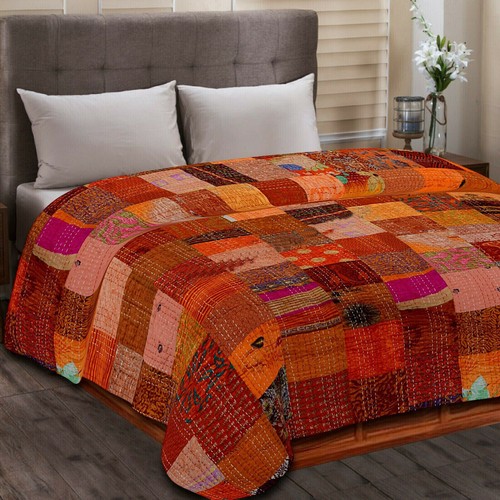 Couvre lit vintage patchwork - couvre-lit,