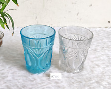 Ancien Aqua Bleu & Transparent