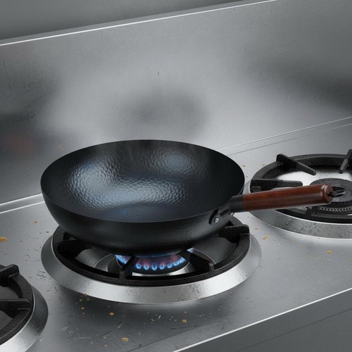 Wok fer martelé - wok,