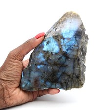 ▶️ Labradorite blanche une face polie naturelle de collection 900gr 150mm