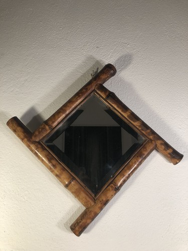 Petit miroir bambou vintage