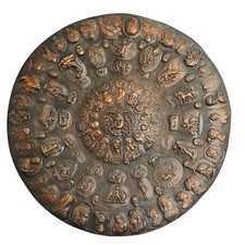 Medusa Wall Plaque Copper Relief – Greek Roman Grand Tour Art, 40cm
