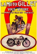 GILLET MOTO Rf1338-POSTER HQ 50x70cm d'une AFFICHE VINTAGE