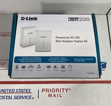D-Link DHP-209AV PowerLine AV 200 Mini Adapter Starter Kit - SAME DAY - WARRANTY