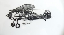 ASSIETTE TINTIN HERGE - VOIR et SAVOIR AVIATION Gloster Gladiator- CHEQUE TINTIN