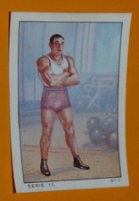 CHROME NESTLE 1935-1936 SERIES 15 WEIGHTLIFT #1 CHARLES RIGOULOT FRANCE