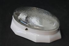 Ancienne Lampe En Verre Porcelaine Bauhaus Ovale Vers 1925 Lampe Murale Vintage