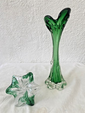 Vase vert soliflore Murano et