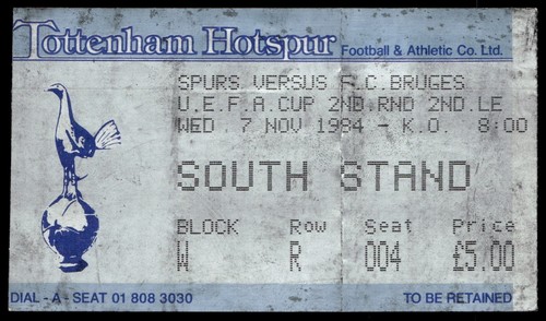 Billet 1984 tottenham hotspur - 1984,